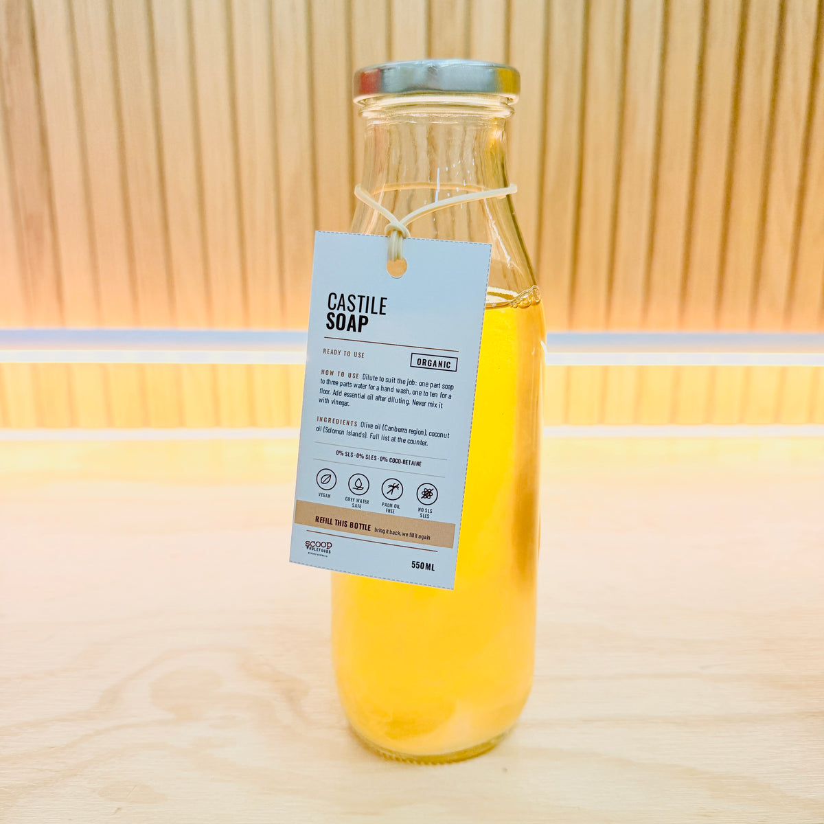 Liquid Castile Soap Organic, Scoop Wholefoods Cottesloe