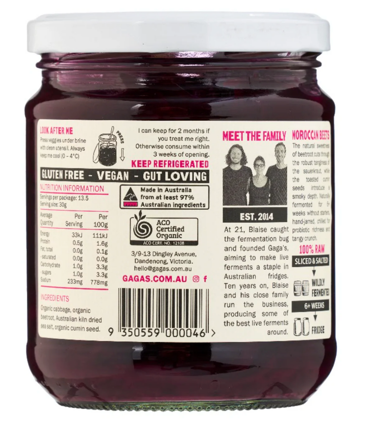 Kraut Moroccan Beet, photo 2, Scoop Wholefoods Cottesloe