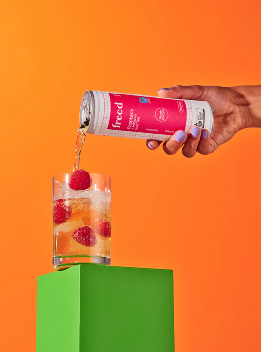 FODMAP ICED TEA- RASPBERRY + HIBISCUS WITH PROBIOTICS 300ML 300ML