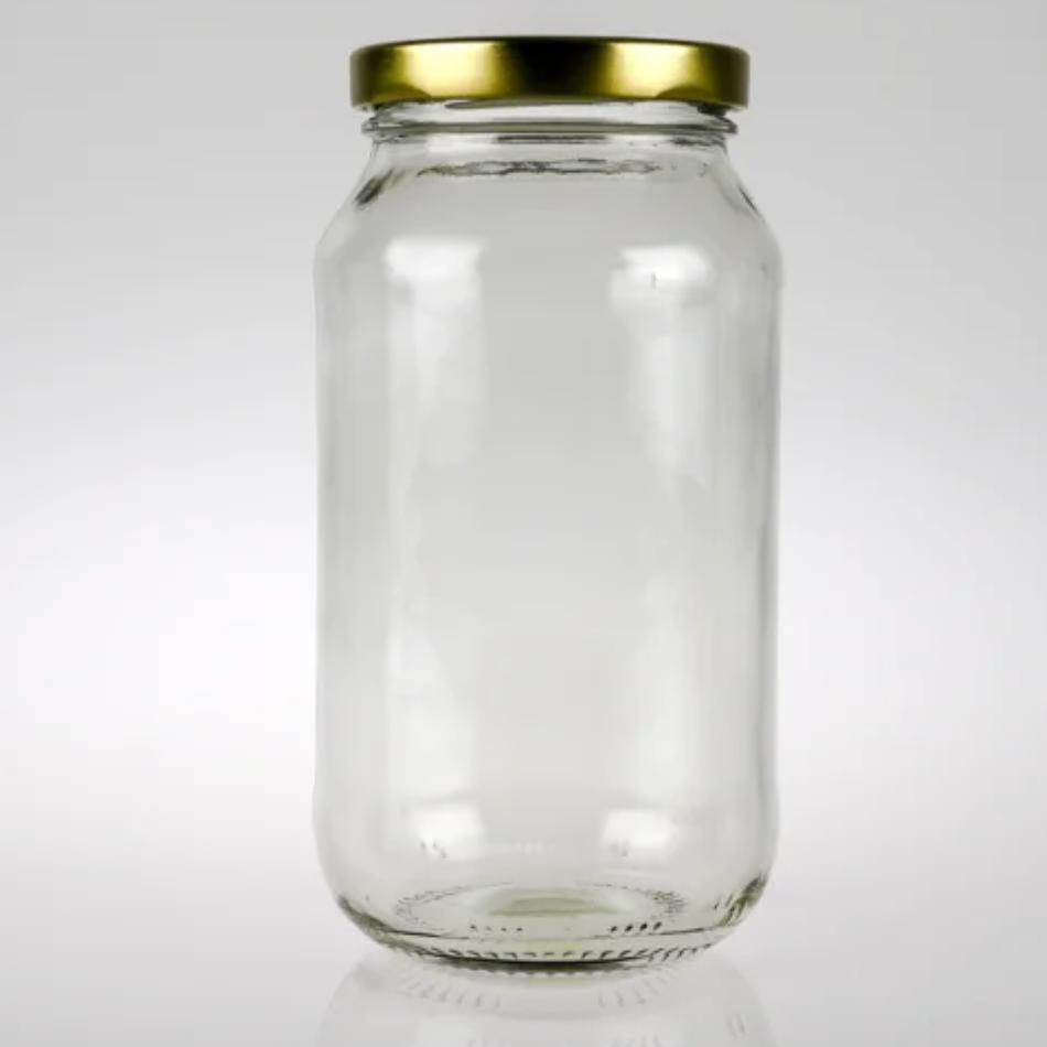 500ml glass jar with gold lid