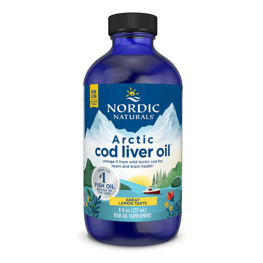 Nordic Naturals Arctic Cod Liver Oil lemon bottle