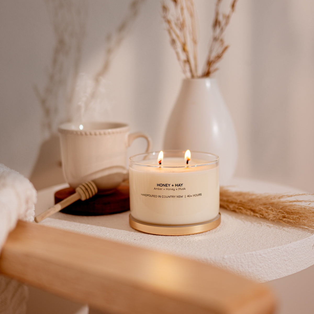 Meeraboo Honey + Hay Soy Candle 330g
