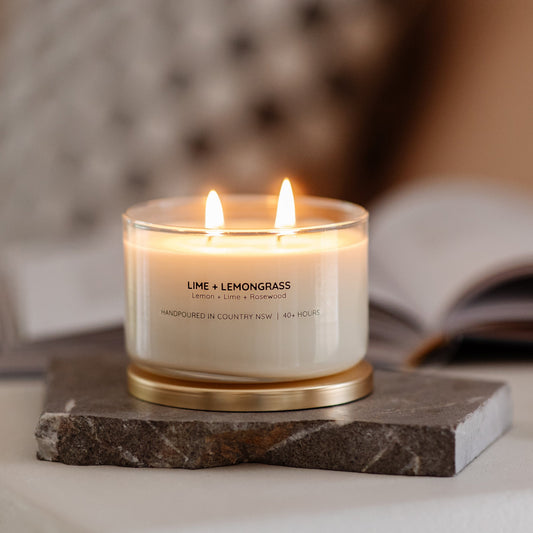Meeraboo Lime + Lemongrass Soy Candle 330g
