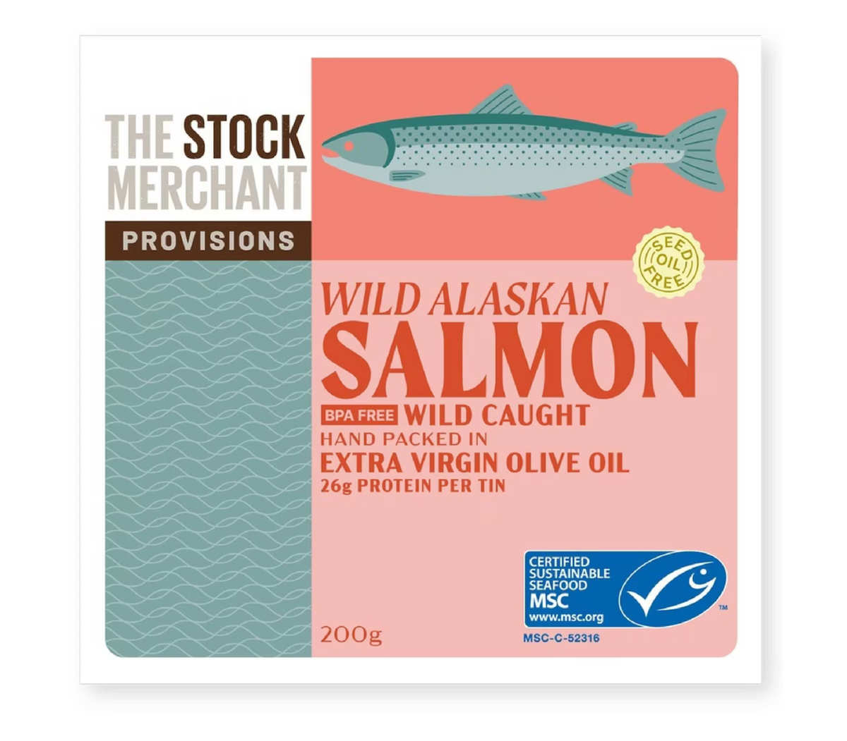 The Stock Merchant Wild Alaskan Salmon in EVOO 200g