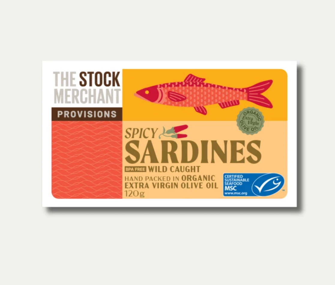 The Stock Merchant Spicy Sardines in Extra Virgin Olive Oil 120 g