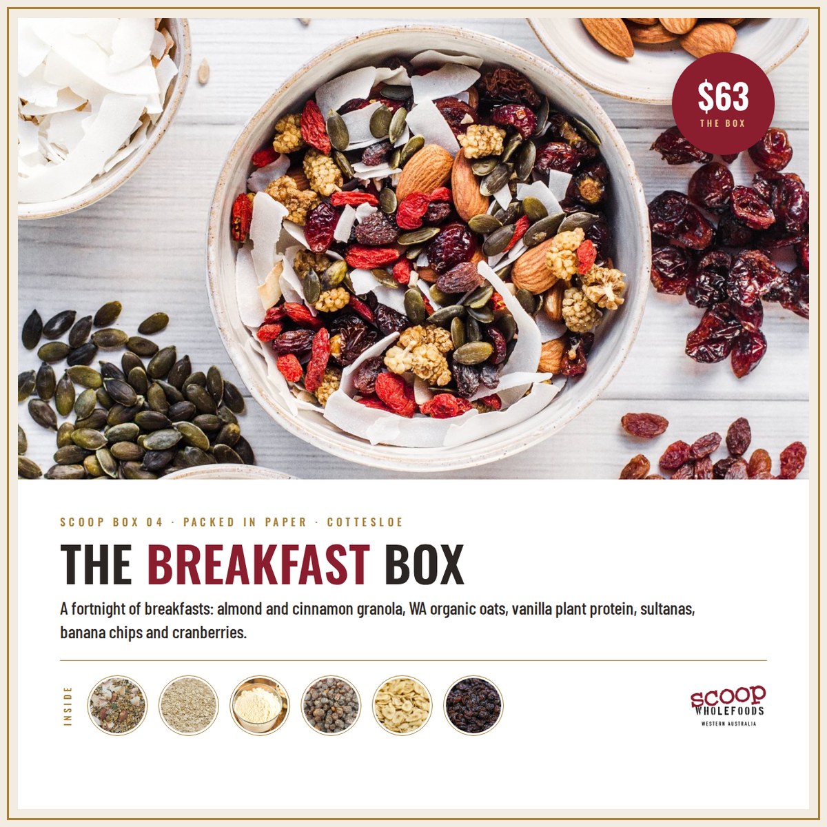 Breakfast Box, Scoop Wholefoods Cottesloe