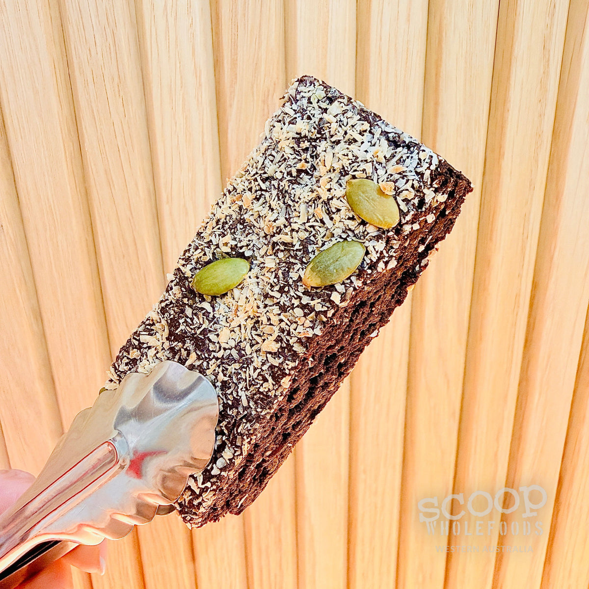 Superfood Brownie Slice Crumble Charms, Scoop Wholefoods Cottesloe