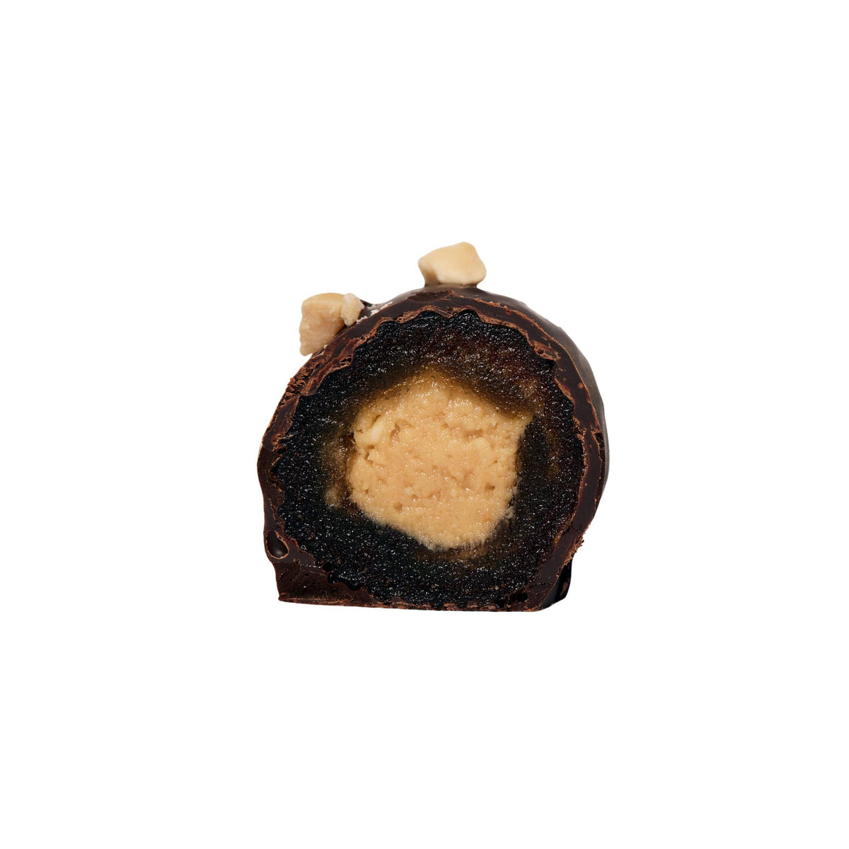 Cool Medjool Peanut Butter Twin Pack 56g, cut in half to show the filling, Scoop Wholefoods Cottesloe