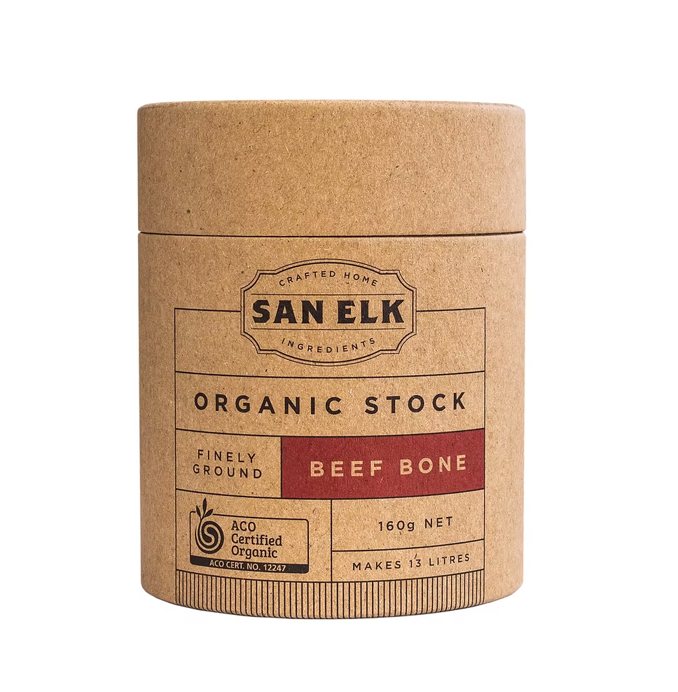 SAN ELK ORGANIC BEEF BONE STOCK 160G