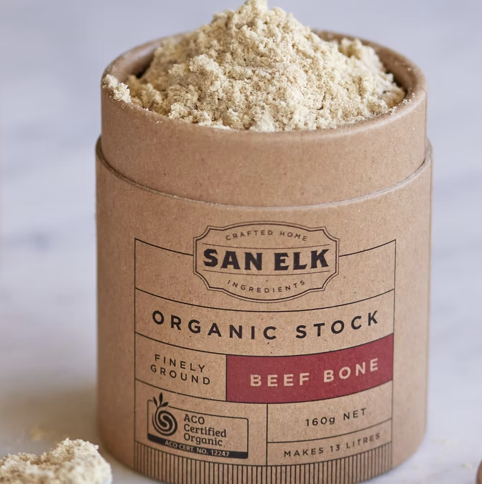 SAN ELK ORGANIC BEEF BONE STOCK 160G