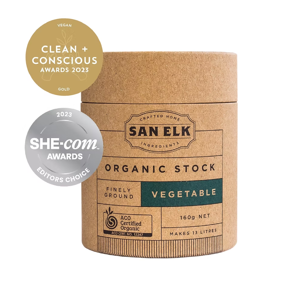 SAN ELK ORGANIC VEGETABLE STOCK 160G