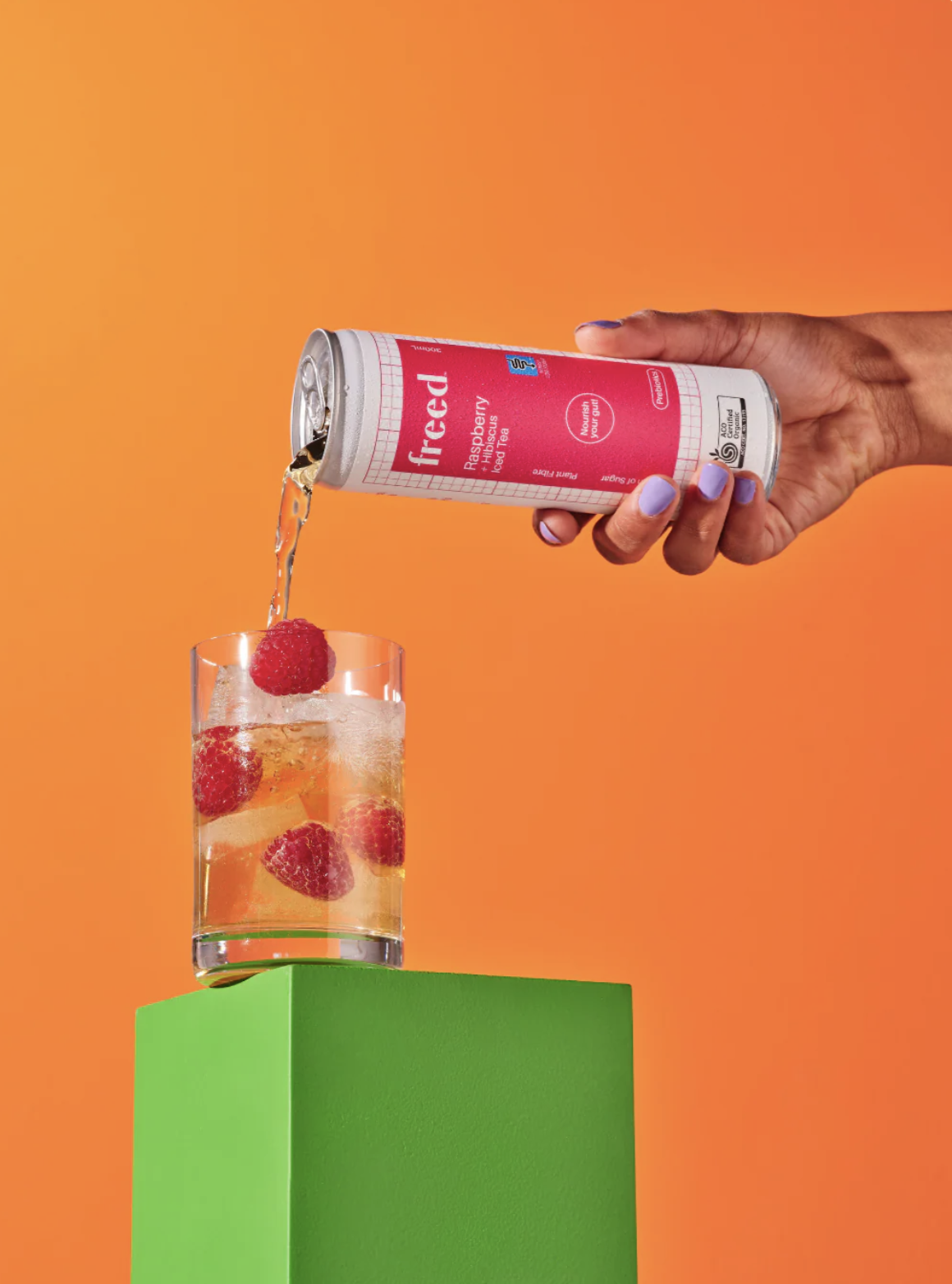 FODMAP ICED TEA- RASPBERRY + HIBISCUS WITH PROBIOTICS 300ML 300ML