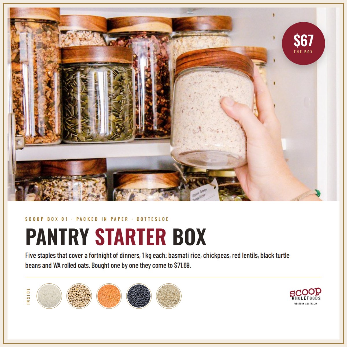 Pantry Starter Box, Scoop Wholefoods Cottesloe