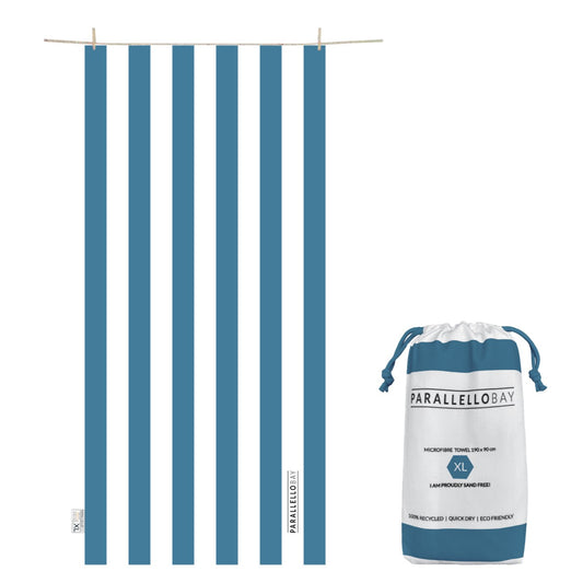 Parallello Bay Towel Tasman Navy