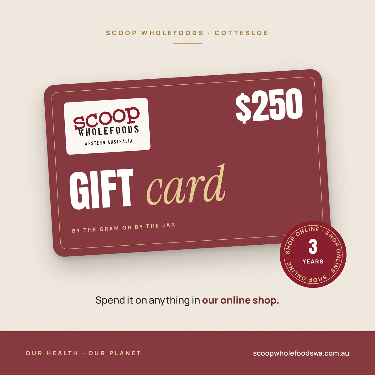 Scoop Wholefoods Gift Card