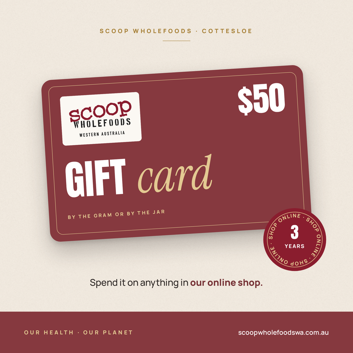 Scoop Wholefoods Gift Card