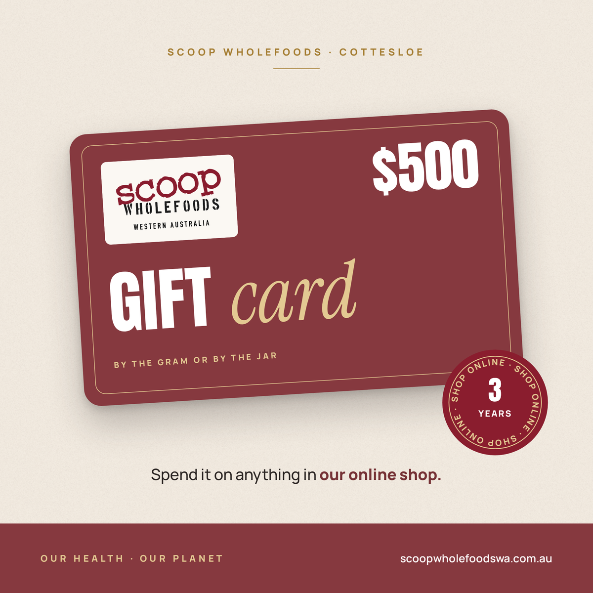 Scoop Wholefoods Gift Card