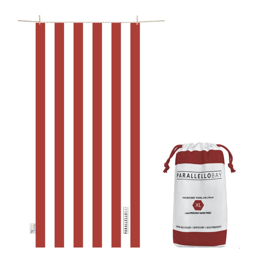 Parallello Bay Towel Gibson Red